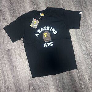 Bape College T-Shirt Black Size Medium